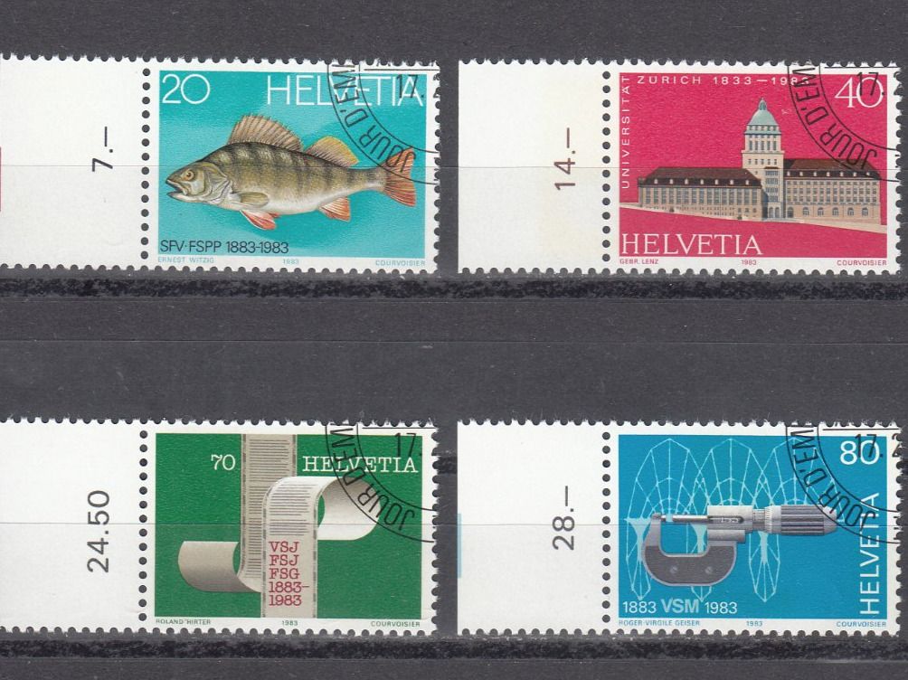 Tutti i francobolli: SBK 694 - 697 mit ET – Usato da Bürglen TG venduto da StampGraf