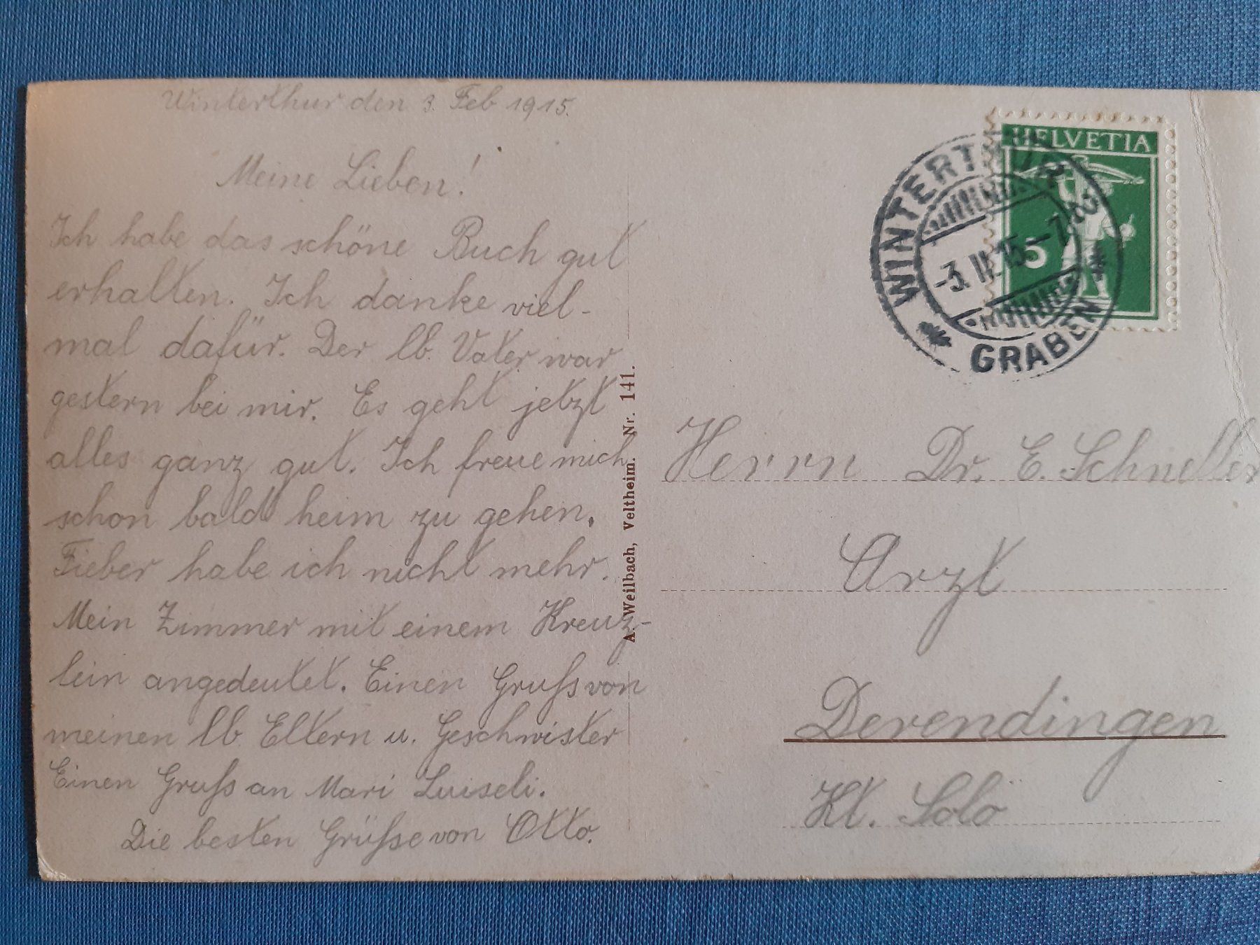 Cartoline postali: Winterthur Kantonsspital – Usato da Bischofszell venduto da Joachim-115 1