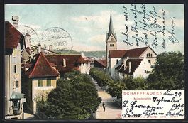 Schaffhausen, Münsterplatz mit Cafe-Res