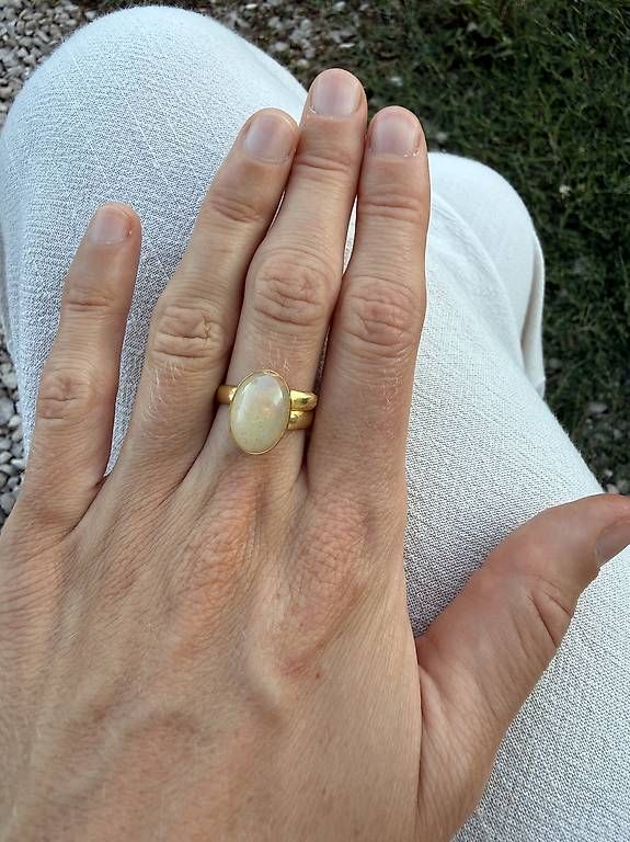 Ringe: schöner Opal Ring vergoldet grössenverstellbar – Neu (gemäss Beschreibung) aus Zug von julialbi 2