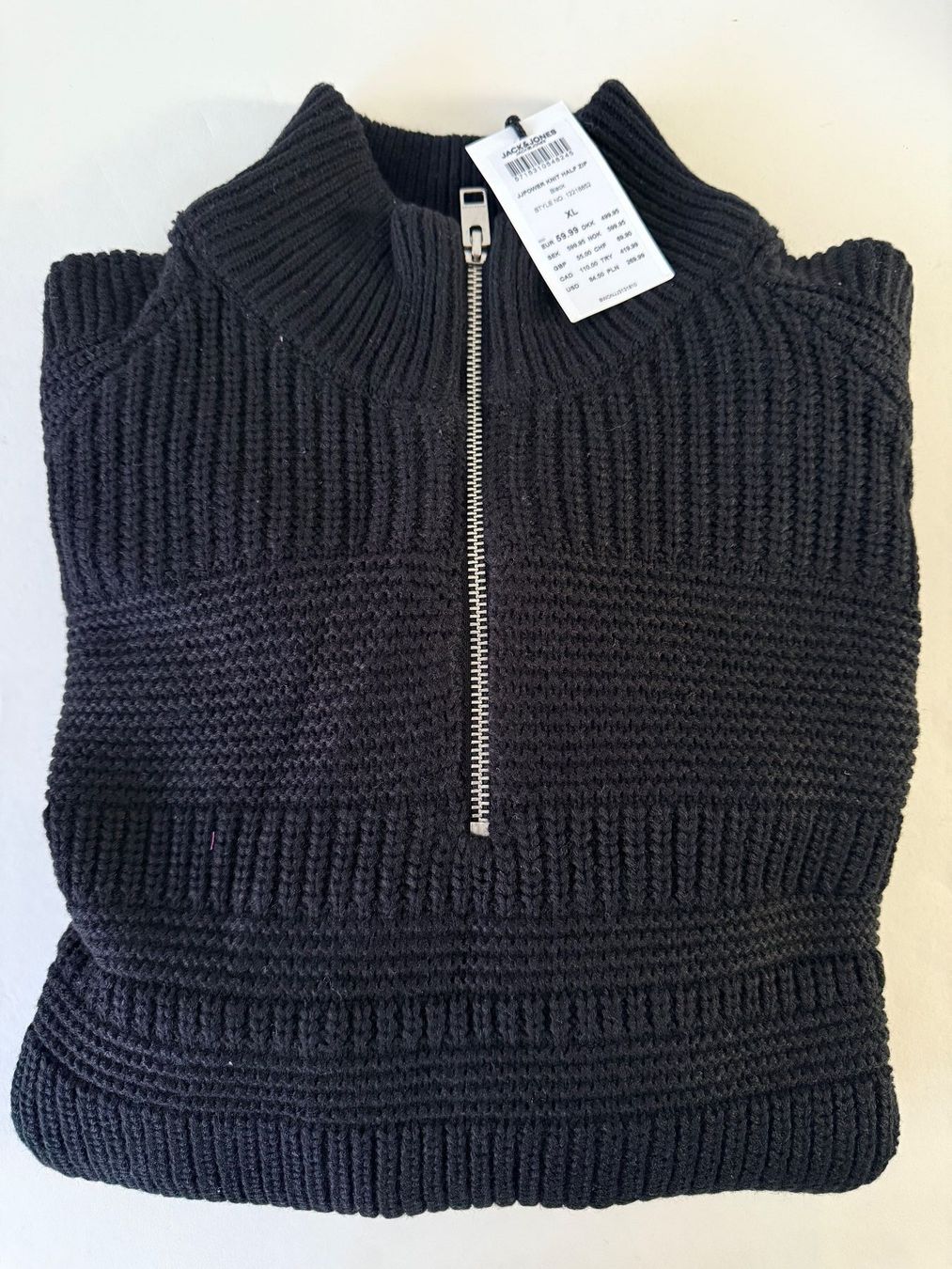 Jack & Jones Pullover & Sweatshirts: JACK & JONES, Strickpullover JJPOWER, Grösse XL, Schwarz – Neu und originalverpackt aus Rudolfstetten von gst_g7xl