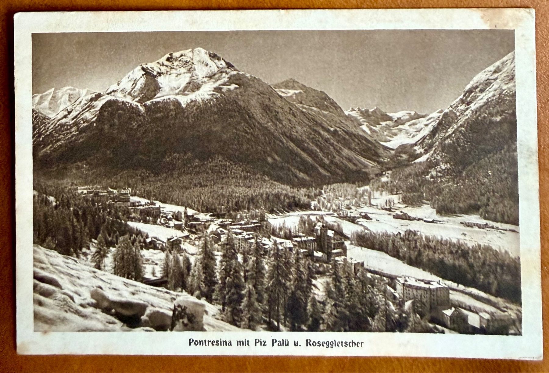 Cartoline postali: Pontresina - Panorama 1916 – Usato da Lutry venduto da Ediego
