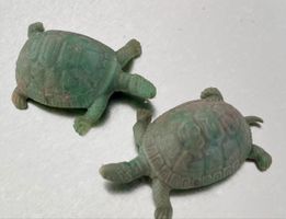 Zwei Vintage Schildkröten Figuren, Sammlerstück, Deko