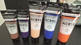 5 Tuben Acrylfarben STUDIO ACRYL gebraucht