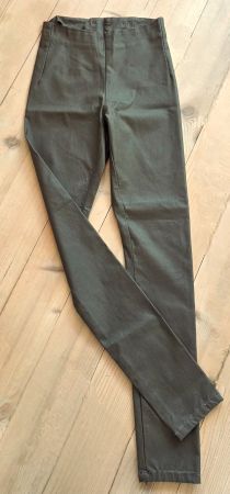 Hose skinny fit VILS,Lederimmitat olive ,Gr. M