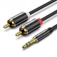 3,5 mm Klinke auf 2x Cinch (RCA) Audiokabel, 2m