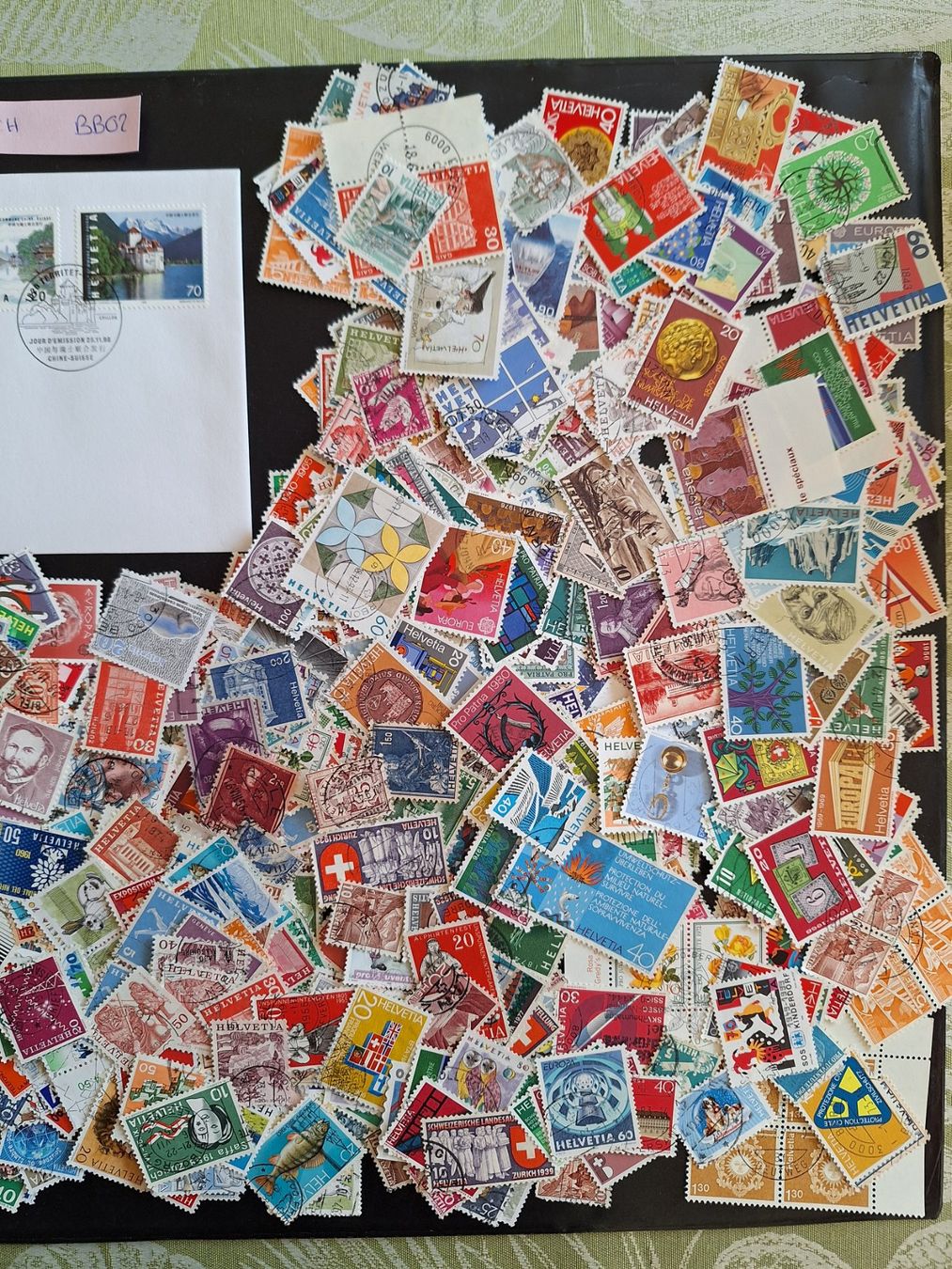 Alle Briefmarken: CH- ca. 1000 und 4 Briefe dazu (BB02) – Gebraucht aus Genolier von Antoine30 2
