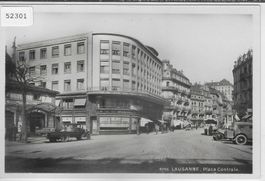 Lausanne - Place Centrale - Autos, LKW