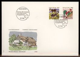 1994, FDC, Tiere (Nr. 867, 869)