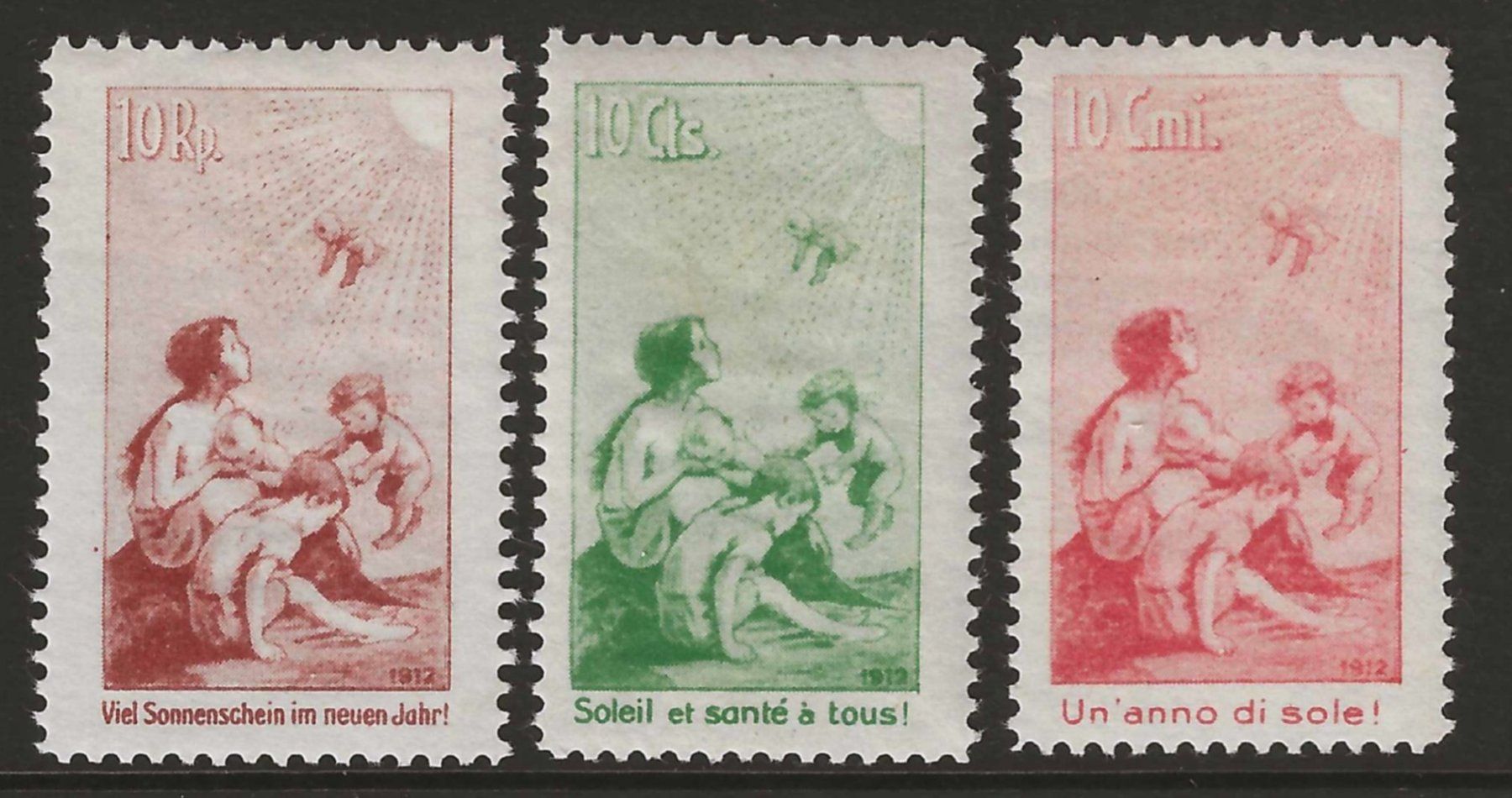 Tutti i francobolli: 1912 : Pro Juventute Vorläufer I - III postfrisch ** – Nuovo (secondo la descrizione) da Gümligen venduto da Geniusbuy