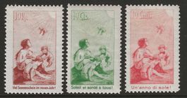 1912 : Pro Juventute Vorläufer I - III postfrisch **