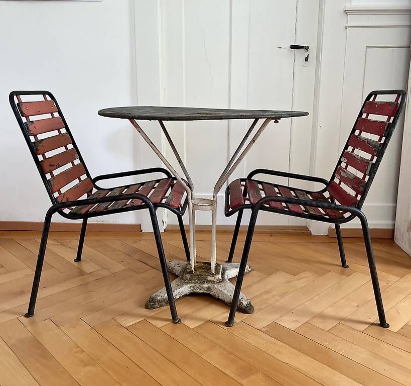 Sedie: 2x Stühle (Hans Eichenberger) für Garten oder Balkon – Usato da Zürich venduto da ch.alex 3