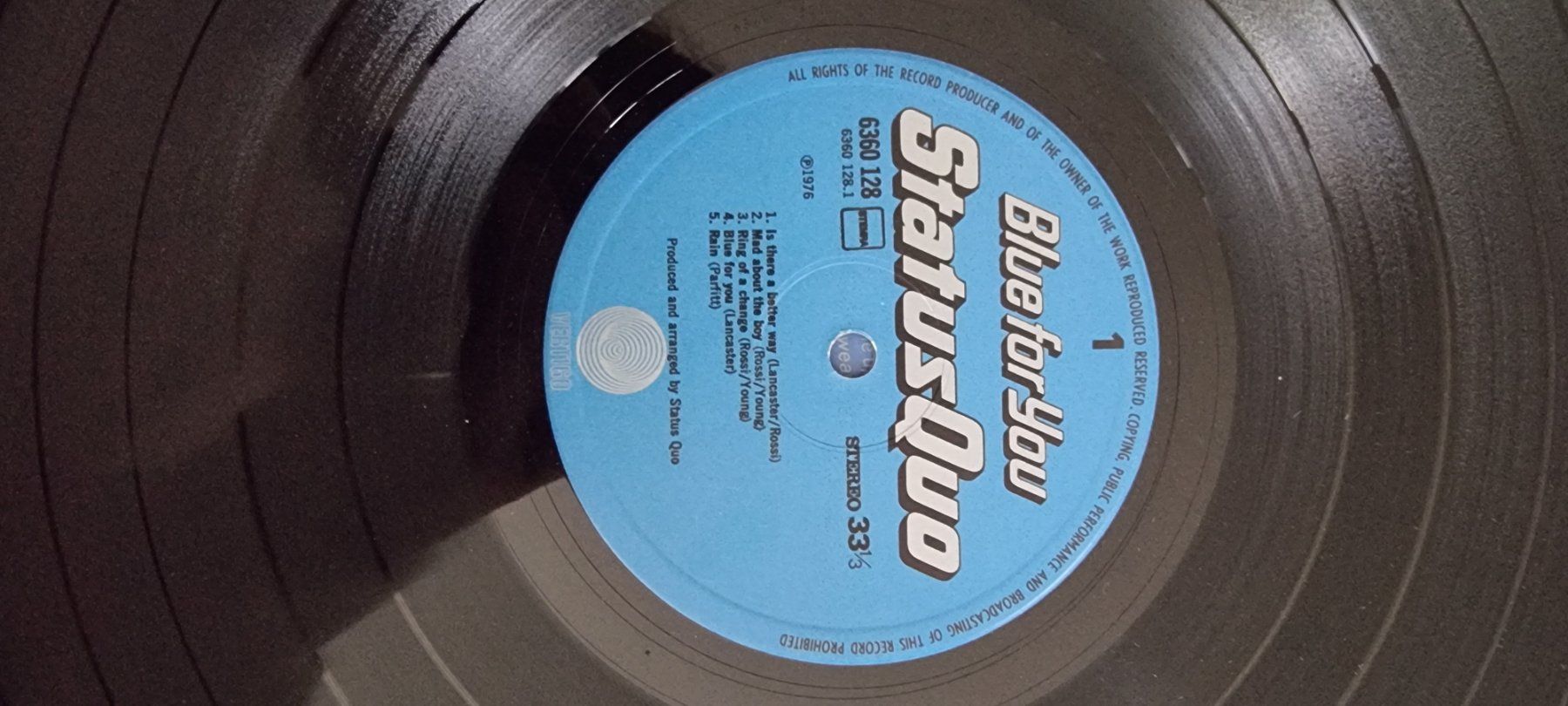 Dischi in vinile: Status Quo Blue for You Schallplatte – Usato da Rupperswil venduto da greenangel4 3