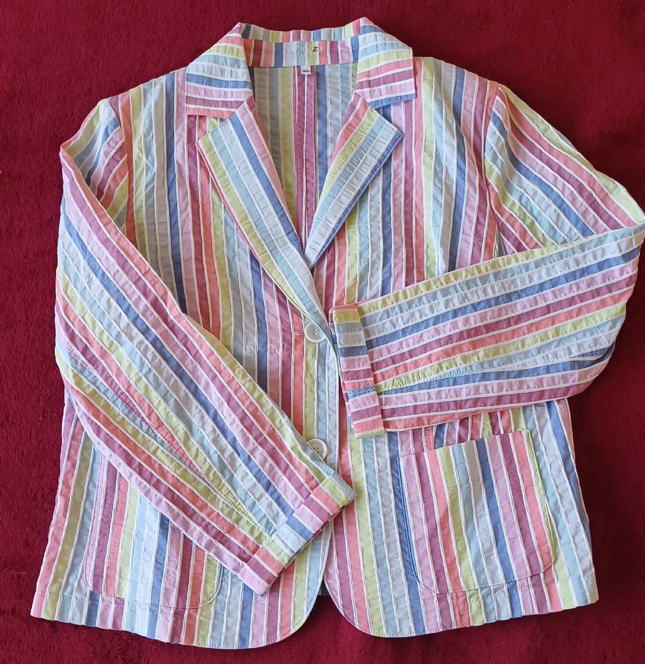 Giacche: Blazer Jacke bunt gestreift Gr. 42 – Usato da Möhlin venduto da glacierflea