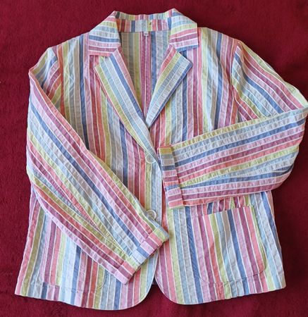 Blazer Jacke bunt gestreift Gr. 42