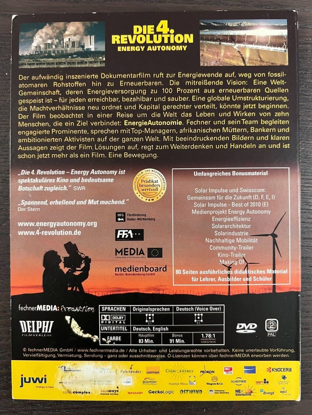 Alle DVDs: Die 4. Revolution - Energy Autonomy – Gebraucht aus Zürich von FilmFreunde 1