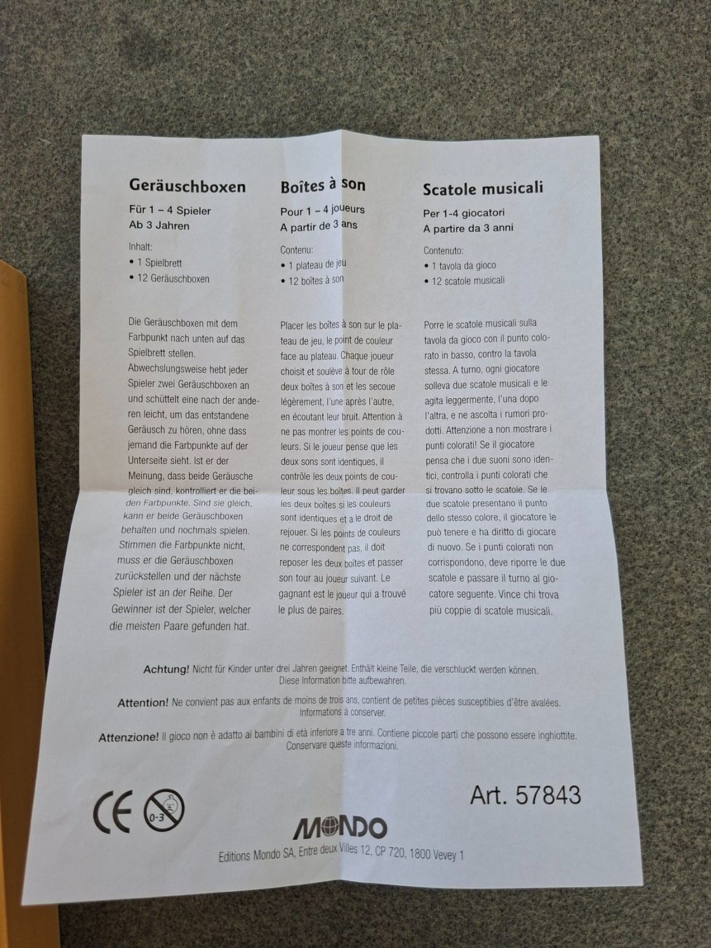 Giocattoli: Geräuschboxen/Boîtes à son - Geräusch-Memory – Usato da Stäfa venduto da Anita62 2