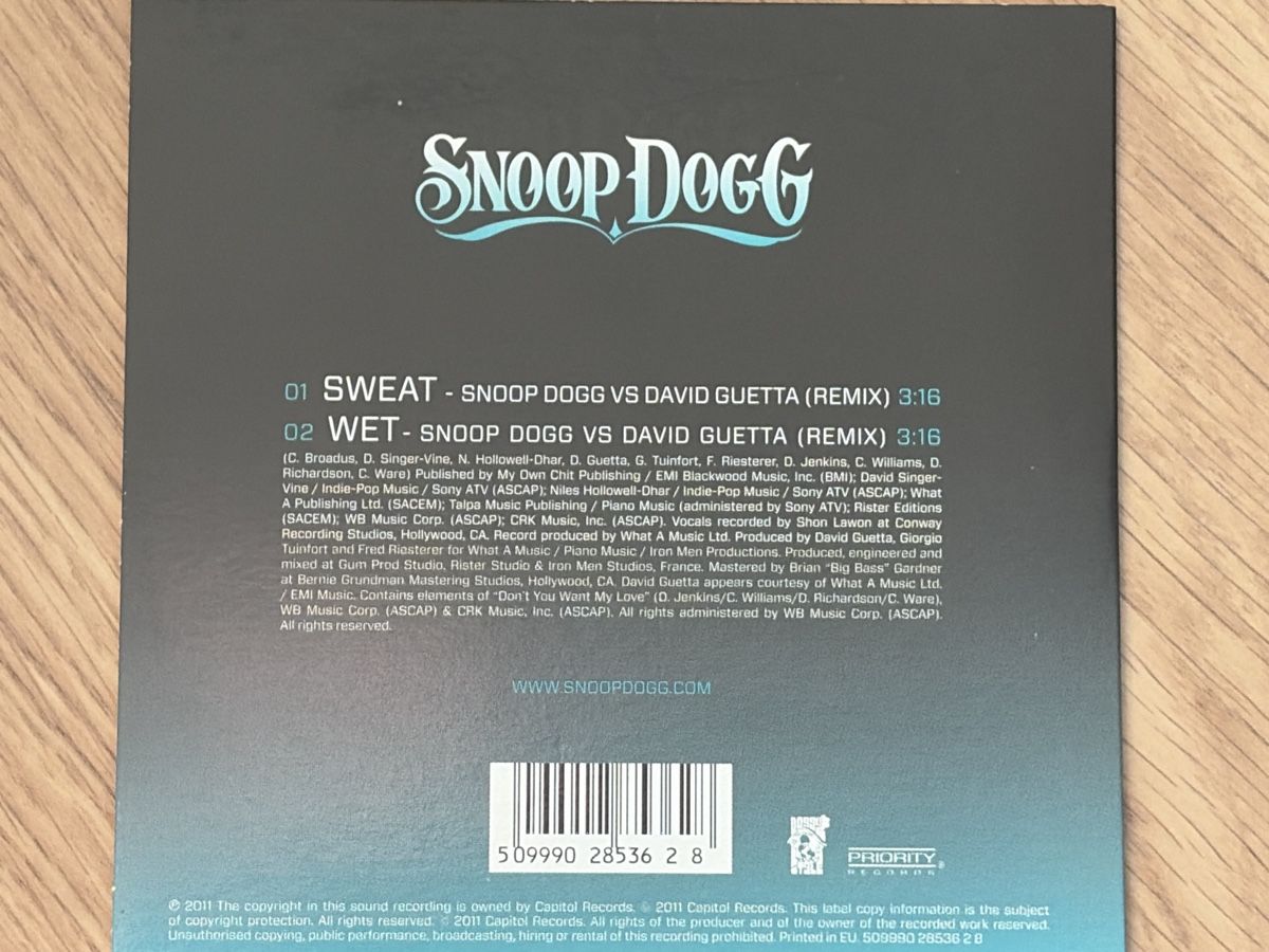 CD: Snoop Dogg vs David Guetta (RMX) – Usato da Zürich venduto da Collector69 1