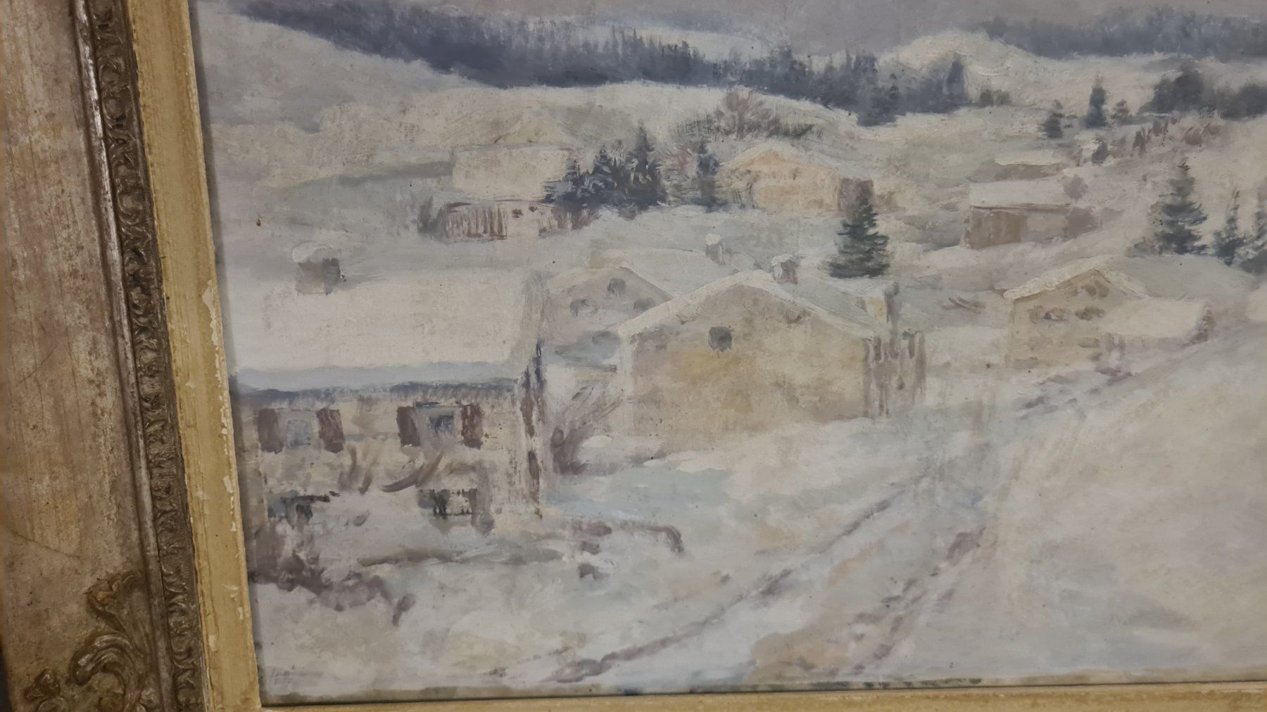 Dipinti: Gemälde Winterlandschaft – Usato da Hauptwil venduto da Schwertfisch24 5