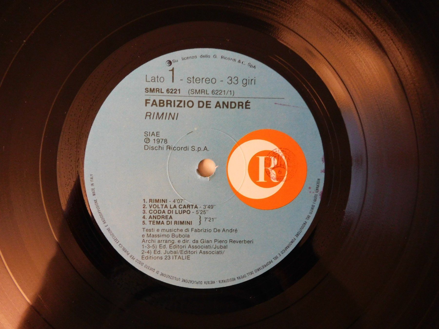 Vinyles: Fabrizio De Andre‘ – Rimini – D'occasion à Emmenbrücke par Dickens 4