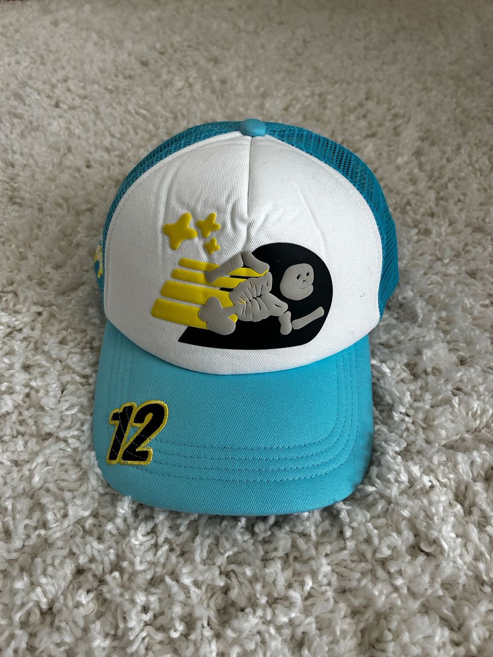 Copricapi, berretti & cappellini: Broken Planet Cap Blue White Yellow – Nuovo (secondo la descrizione) da Minusio venduto da gthegoat 1
