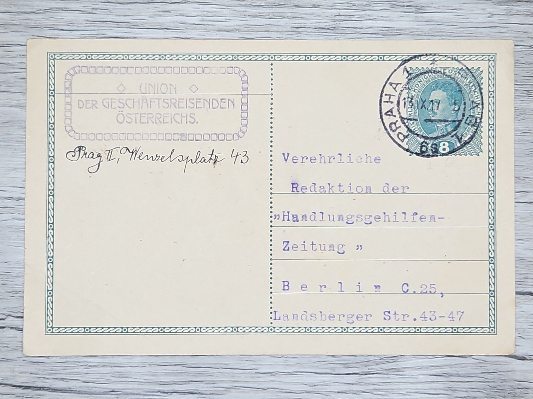 Tutti i francobolli: CL16 Carte Postale + Timbre Autriche 1917 – Usato da Cousset venduto da Patrick_Collections