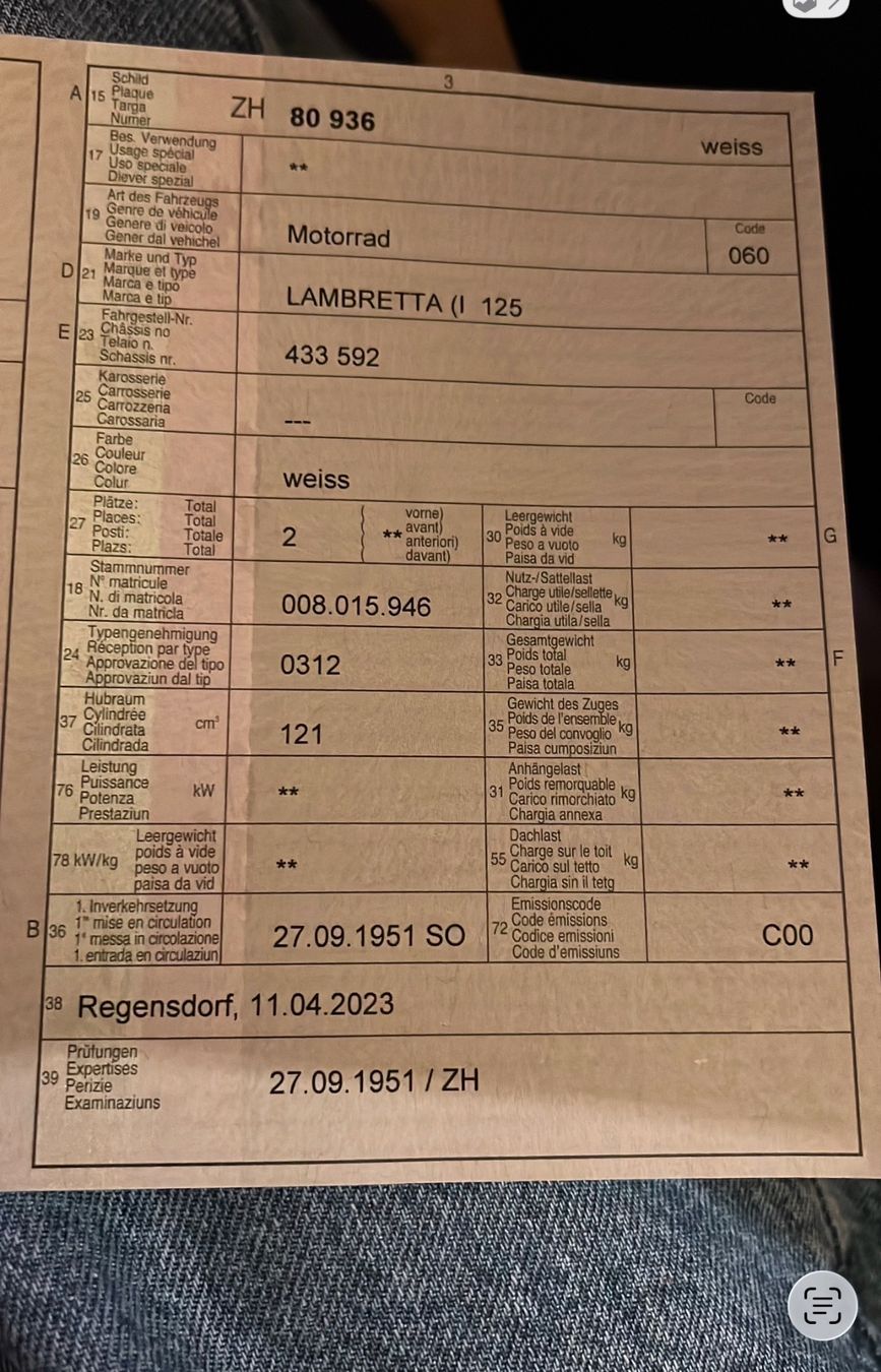Lambretta Scooter: Lambretta 125 – Difettoso da Regensdorf venduto da mat_k9rp 5