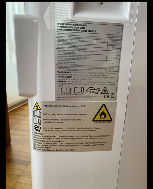 Klimageräte: Klimagerät / Klimaanlage JHS-A019-05KR2/A – Gebraucht aus Langrickenbach von PladimirWutin 3
