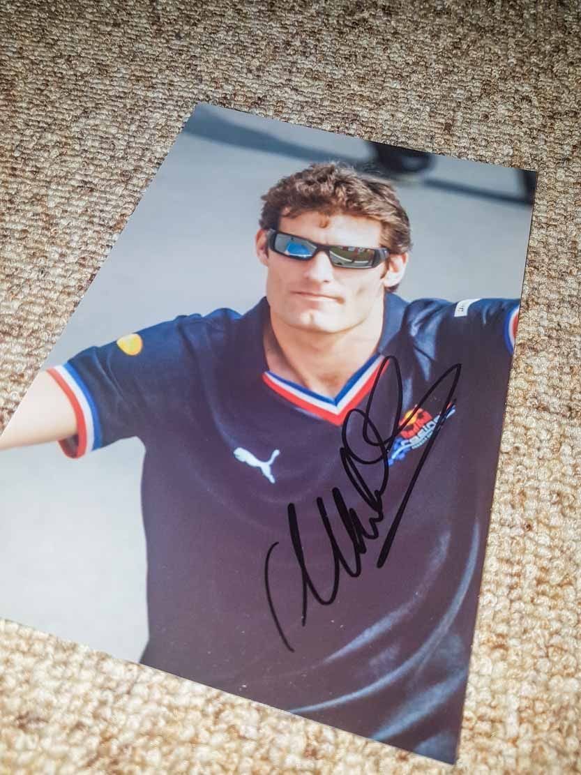 Autografi: Mark Webber - Autogramm F1 – Usato da Kaisten venduto da Simpsons4
