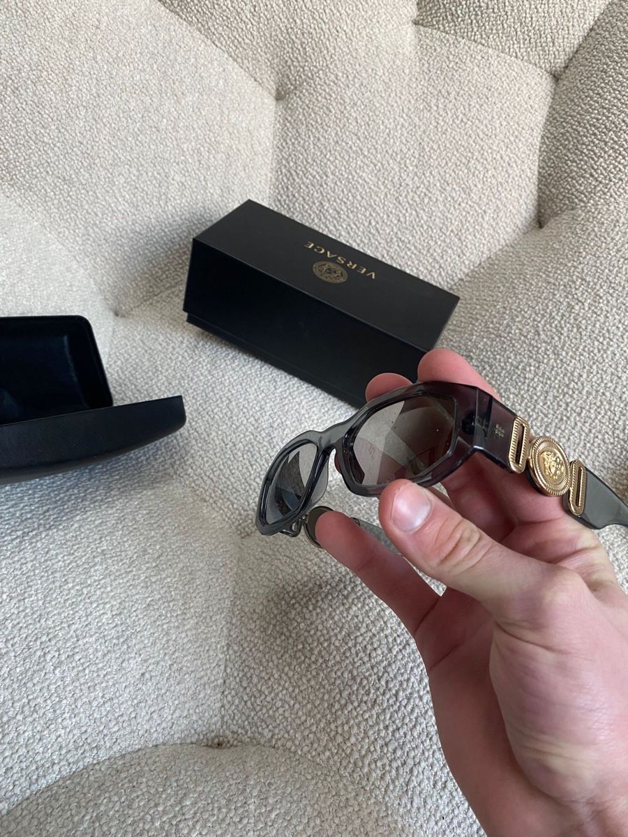 Versace Brillen & Gläser: Versace glasses chrome glass, transparent grey – Gebraucht aus Genève von Allhype 2