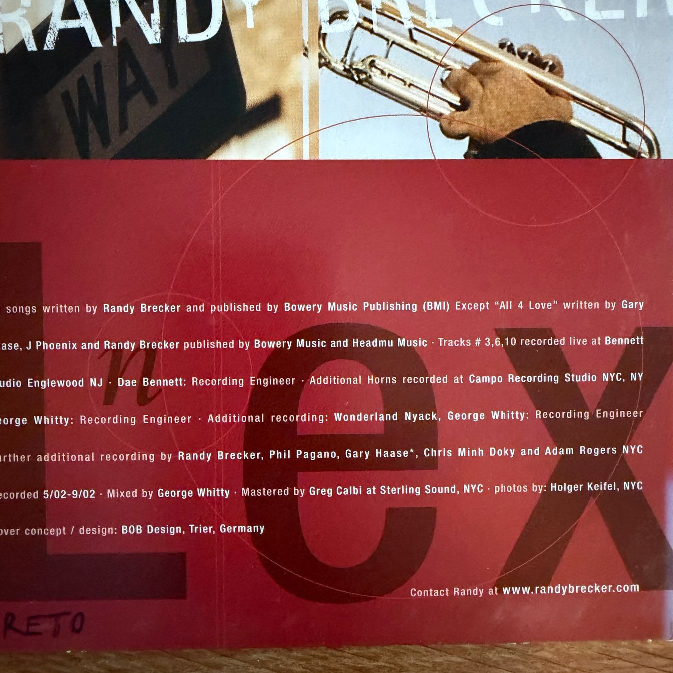 CD: Randy Brecker, 34th N Lex (CD) Michael Brecker – Usato da Zug venduto da Mirare9 2