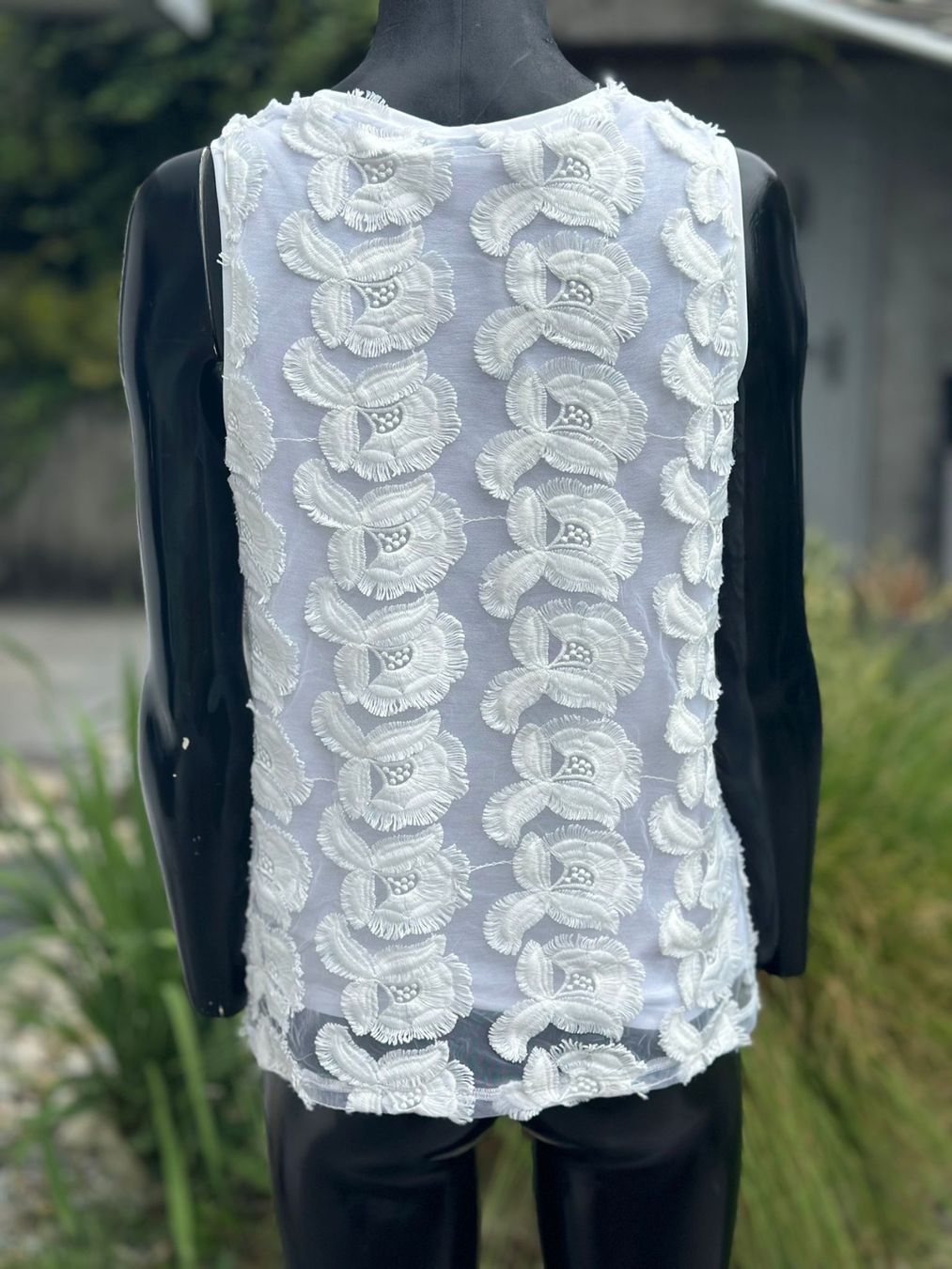 H&M Camicette: Weisses Sommertop mit Blumenmuster Gr. M – Usato da Zufikon venduto da Modestil365 4