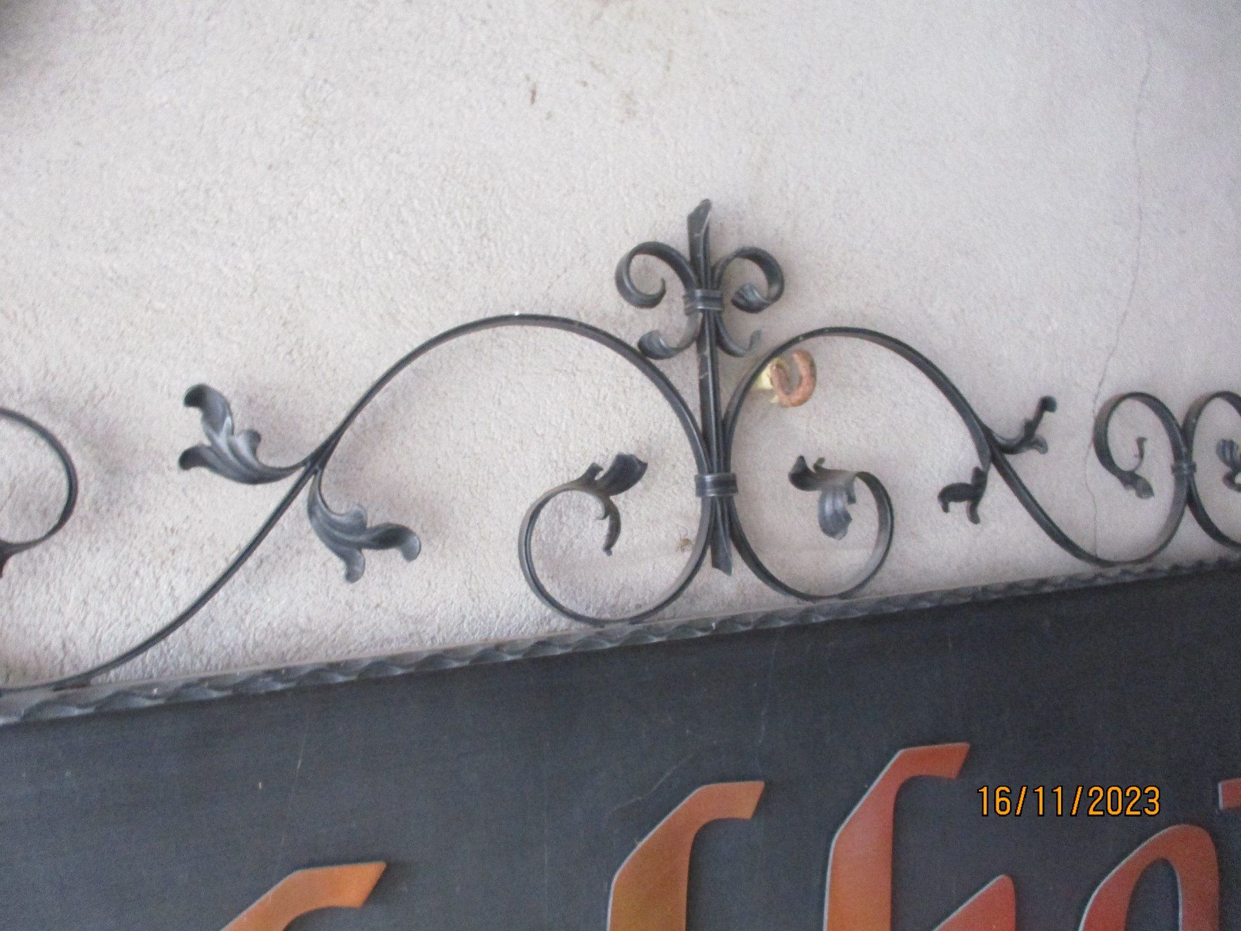 Insegne: SCHMIEDEEISERNES ,,WALDHOTEL ,, REKLAME SCHILD – Usato da Weissbad venduto da Usw63 3