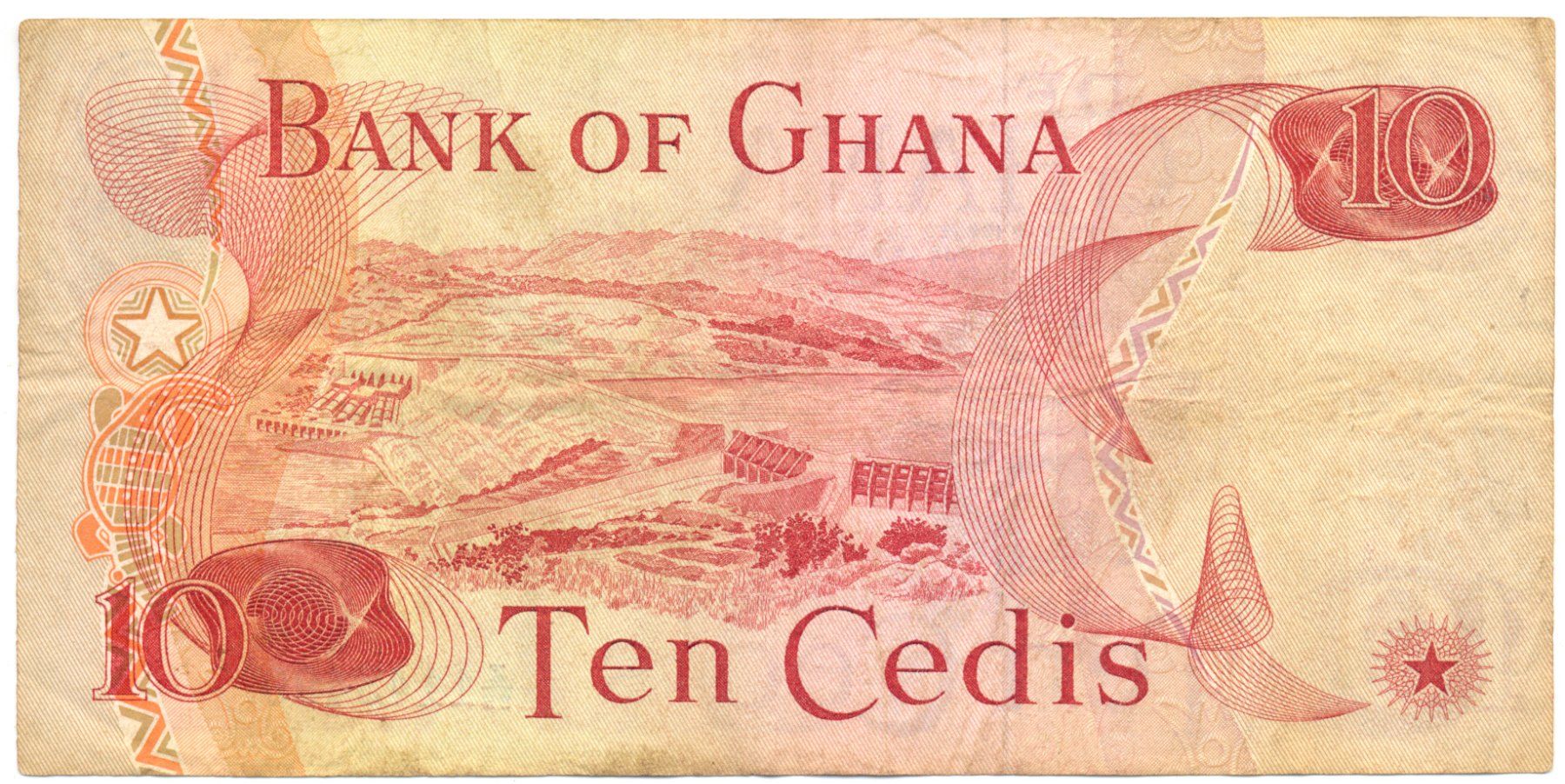 Banconote: Ghana 10 Cedis 2.1.1977 P16e Ersatznote replacement note – Usato da Au SG venduto da Zogu 1