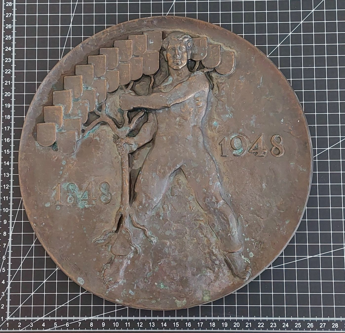 Sculture & Statue: Bronzeplatte mit Schweizbezug, Relief – Nuovo (secondo la descrizione) da Meilen venduto da Verschiedenes123 2