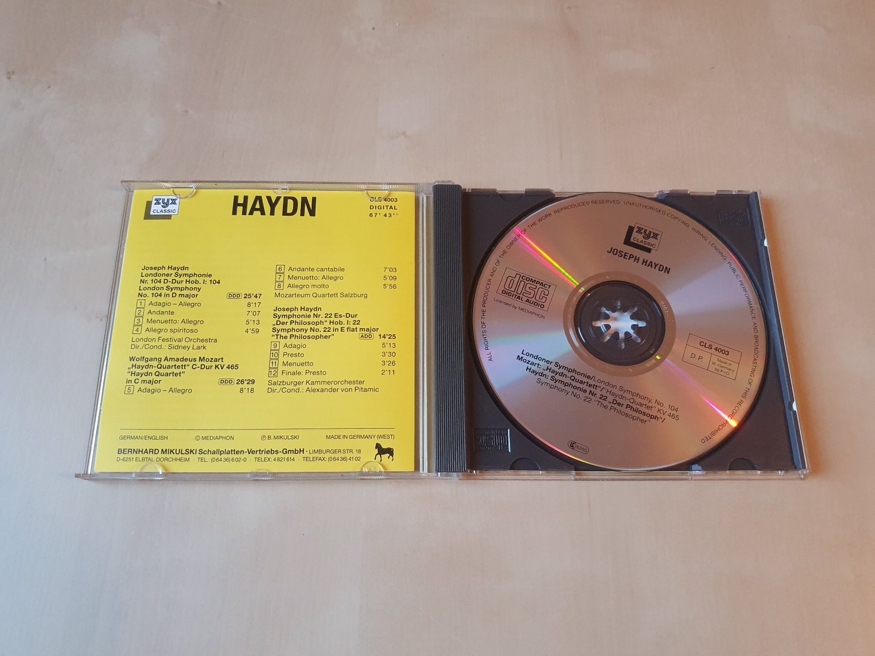 CD: Haydn Londoner Symphonie – Usato da Stansstad venduto da collectorsshop 2