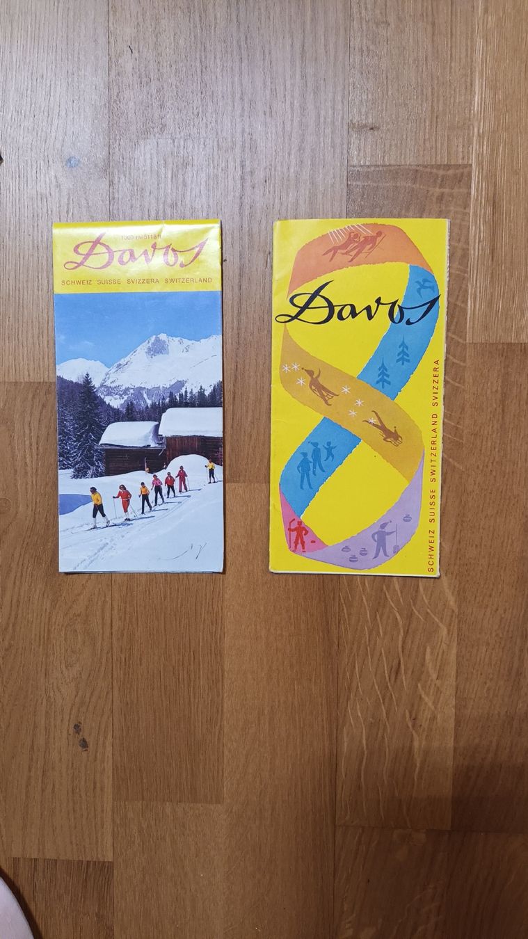 Dokumente: 2 antike Prospekte von DAVOS – Gebraucht aus chur von erika025