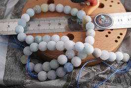 Aquamarin Matt   8mm Strang   (Räumung!) (1)