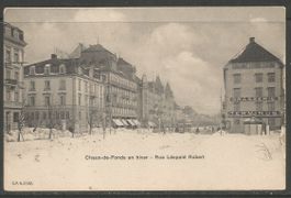 Carte P ( Chaux-de-Fonds en Hiver / Rue Léopold Robert )