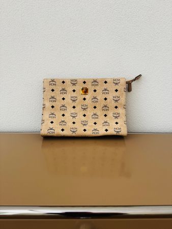 MCM Clutch Tasche Beige