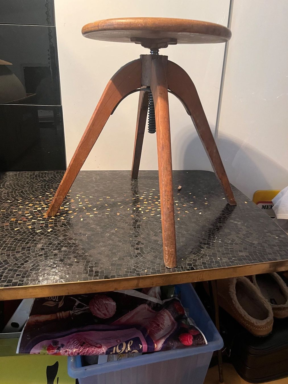 Sgabelli: Vintage Hocker drehbar – Usato da Zürich venduto da Luftibus01 1