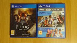PS4 - LES PILIERS DE LA TERRE + SIMS 4 x STAR WARS