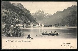 Fluelen, Uferpartie mit dem Bristenstock