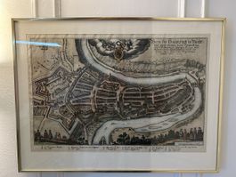 Historischer Stadtplan Bern Druck gerahmt gebraucht