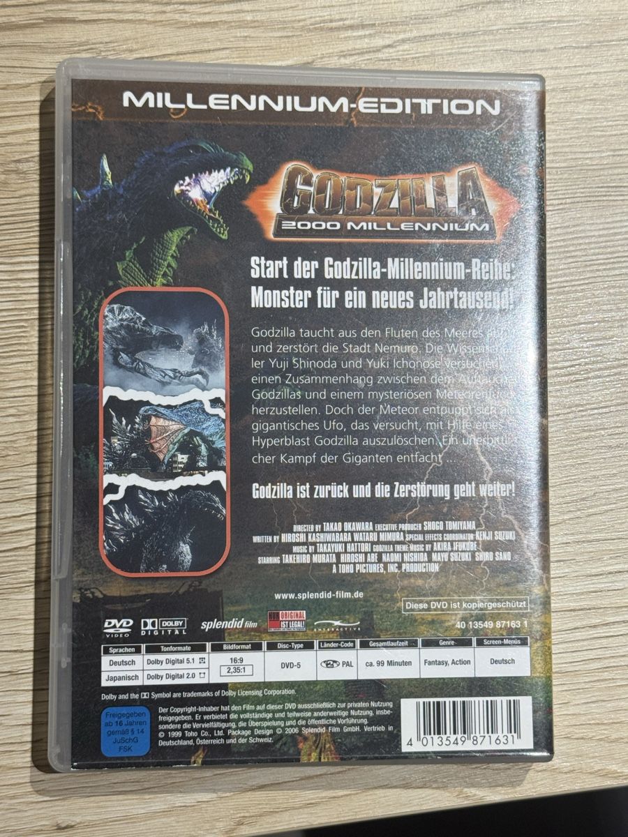 Tous les DVDs: Godzilla 2000 Millennium – D'occasion à Winterberg ZH par Godzilla-vs-Shimo 1
