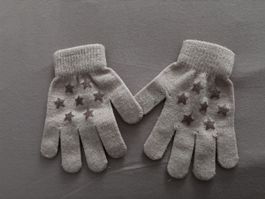 Kinderhandschuhe rosa mit Sternen Motiv guter Zustand