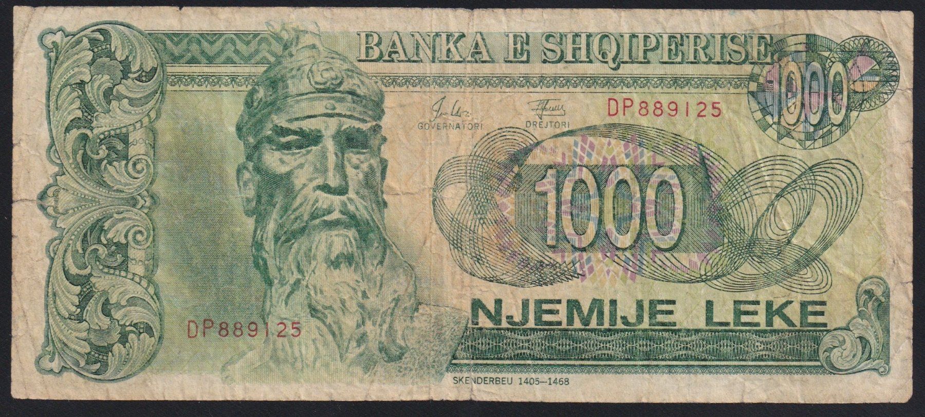 Billets de banque: Albanien 1000 Leke 1992 – D'occasion à Brugg AG par banknoten_muesli
