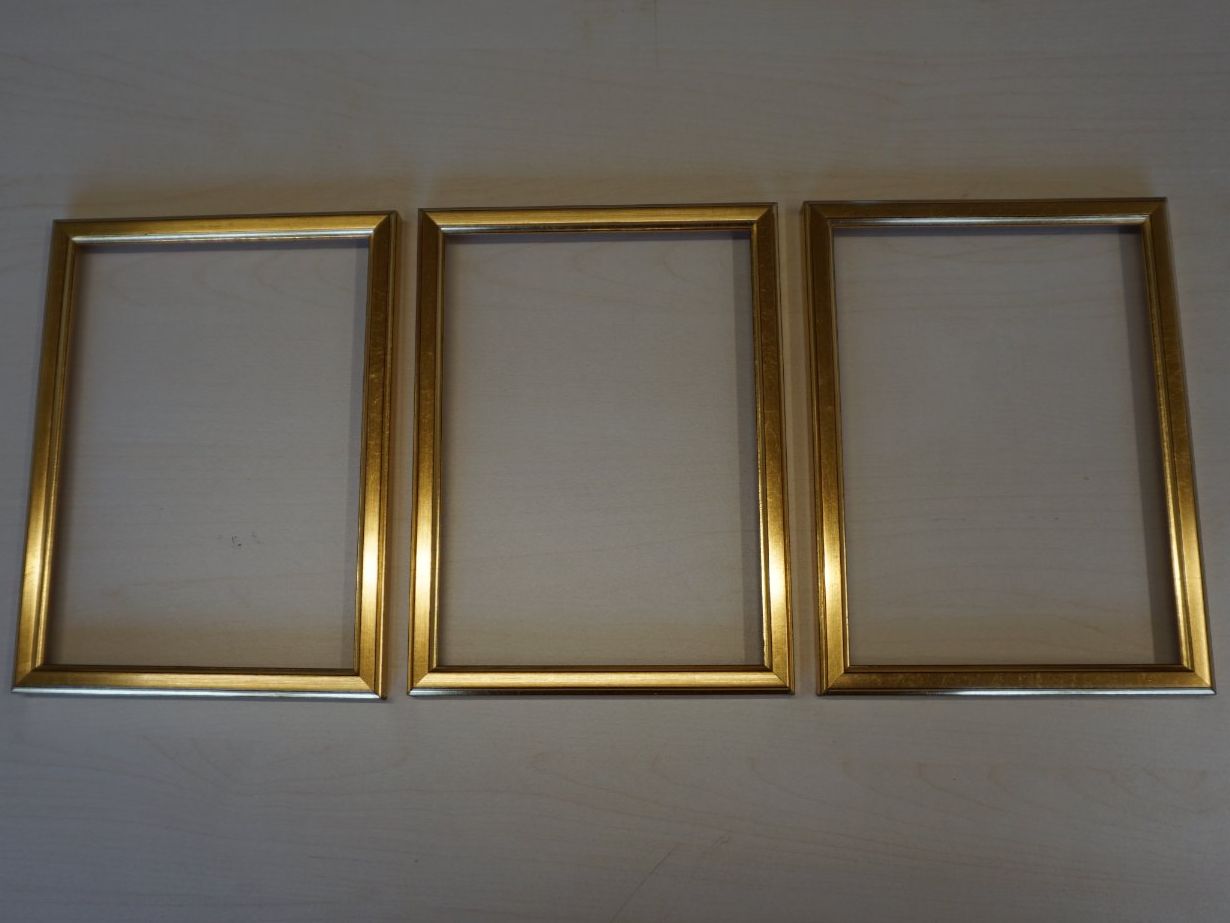 Cornici: Bilderrahmen 3-er Set klein, gold aus Holz – Nuovo (secondo la descrizione) da Giswil venduto da sowo60