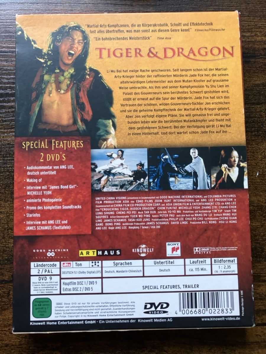 Alle DVDs: Tiger & Dragon DVD – Gebraucht aus Glarus von Jhuber78 1