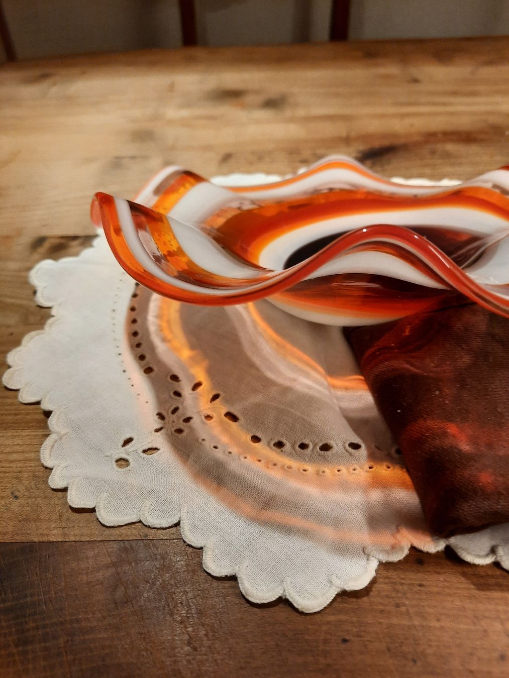 Murano Ciotole: wunderschöne, gewellte GLAS-SCHALE MURANO – Usato da Busswil BE venduto da balu37 4